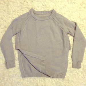 Lululemon thick soft wool sweater with side slits